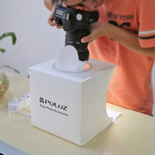 Imagen 5 de 10 de Mini Estudio Fotografico Caja De Luz 64 Led Con 6 Fondos