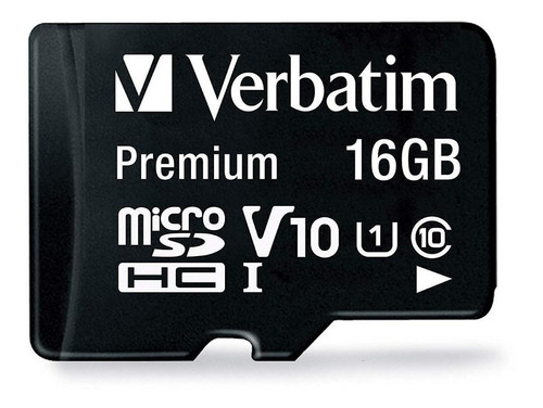 Tarjeta de memoria Verbatim 44082  Premium con adaptador SD 16GB