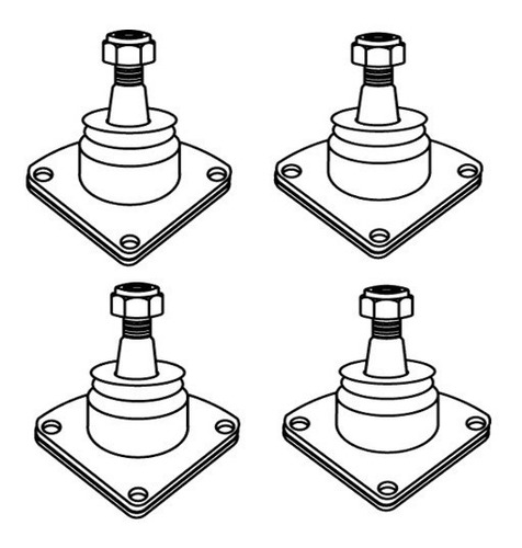 Kit 4 Rótulas Superiores E Inferiores Lada Laika ( 4 Piezas)