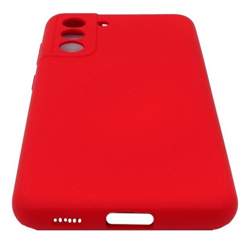 Carcasa Para Samsung S21 Plus Silicon Protector Cámara Color Rojo Silicon Proteccion Camara