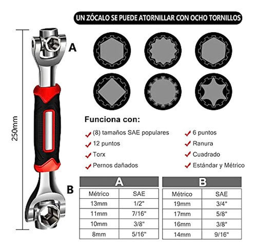 Llave Multifuncional 52 En 1 Con Cabezal Giratorio De 360 °