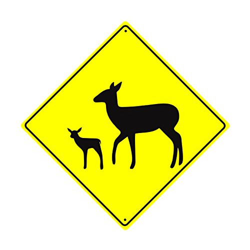 Señales - Ciervo Con Fawn Graphic Crossing Wildlife Animal P