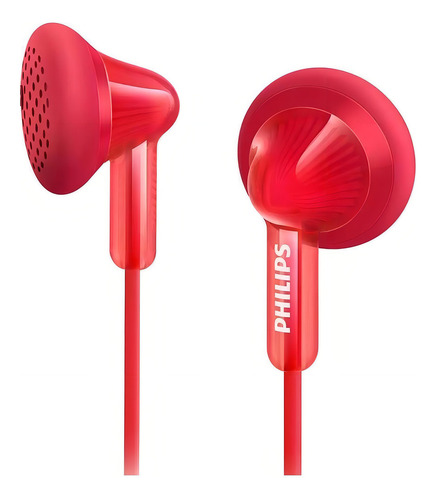 Philips SHE3010rd - Conector para auriculares (3,5 mm), color rojo