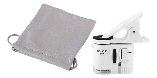 Microscopio De Bolsillo 60x Lupa Led Uv Luz Mini Microscopio