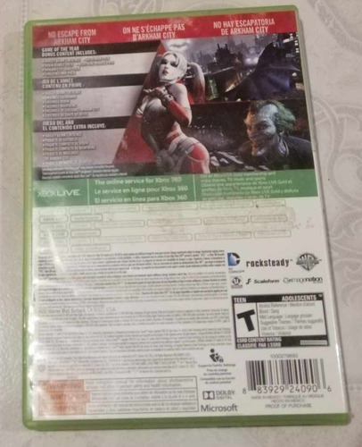 Batman Arkham City Xbox 360 (Usado)