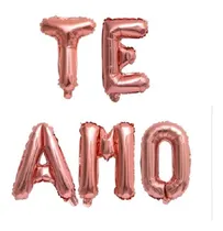 Comprar Balão Metalizado Frase Te Amo - Decoração Romântica 5 Letras