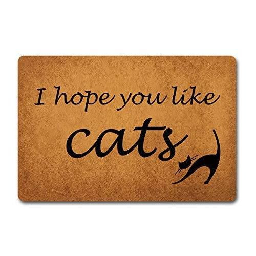 Esteras De Entrada St I Hope You Like Cats Monogram Funny We