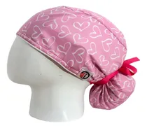 Comprar Gorro Quirúrgico Corazones Rosa Antifluido + Lanyard 