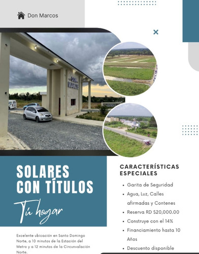 Solares Fiados En Villa Mella De 270 Mts2.