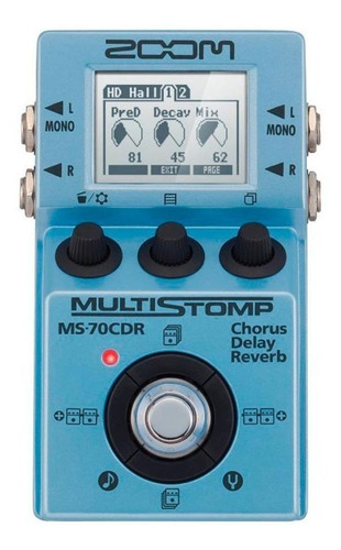 Pedal de efeito Zoom MultiStomp MS-70CDR  azul-celeste