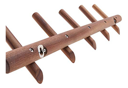 Ganchos De Madera Para Abrigos Montados En La Pared, Soporte
