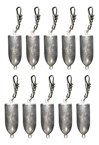 Cebo Colgante De Plomo Saltwater Sinkers, 10 Unidades