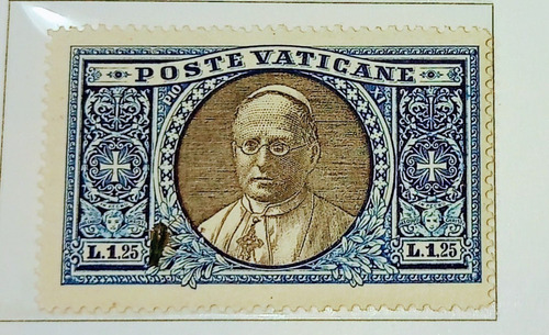 Estampilla Vaticano Yt.54 - 1.25 Liras Pio Xi -mint 1933