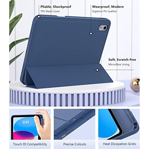 Funda iPad De 10ª Generación Soporte Lápiz, Funda Tr...