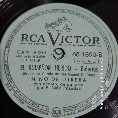 Pasta Niño De Utrera Con Niño Posadas Rca Victor C167