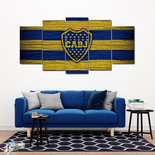 Cuadro Decorativo Boca Juniors Mosaico Poliliptico Futbol