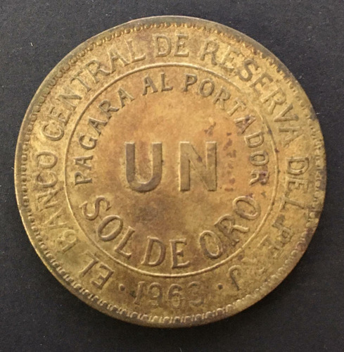 Moneda Del Peru Un Sol De Oro De 1963