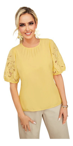 Blusa Casual Mujer Amarilla 997-18