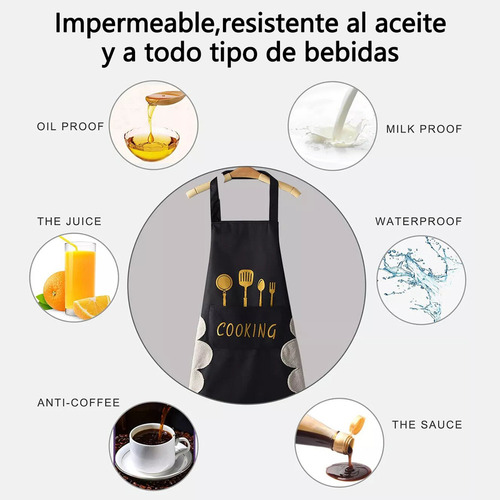 - Mandil Chef Mandiles De Cocina Delantal Impermeable