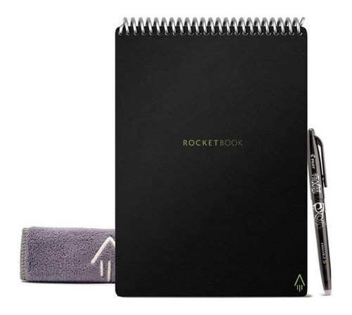 Cuaderno Inteligente Rocketbook Flip Carta Reutilizable Color Negro