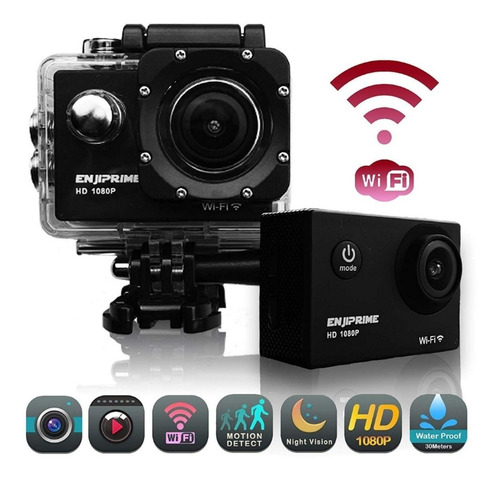 Cámara Deportiva Wifi Ultra Hd 1080p +accesorios