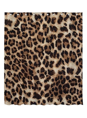 Cortina De Baño Diseño Leopardo De 183 X 152 Cms