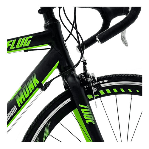 Bicicleta De Ruta Monk Flug Rodada 700 Color Verde