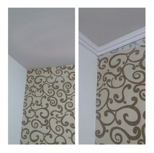 Imagem 9 de 10 de Moldura Rodateto Isopor C/ Acabamento Massa Mod 13 - 50mts