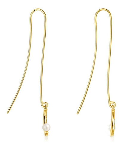 Pendientes Nocturne Luna Plata Vermeil, Diamantes Tous