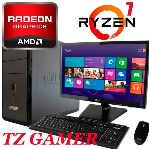 Computadora Amd Ryzen 7 1700 8gb Ssd 128gb/1tb Radeon Rx570