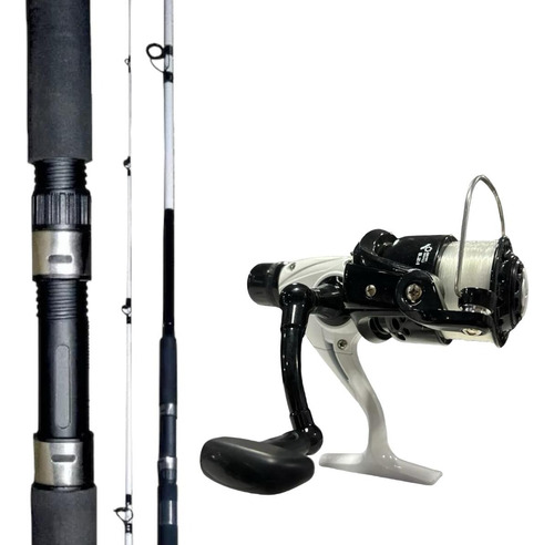 Combo Pesca Reel Frontal Y Caña 2,10 Mts Bentancor Outdoor