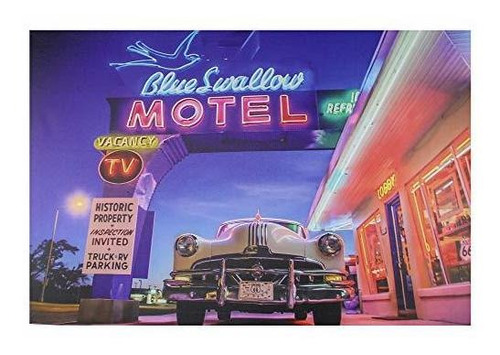 Northlight Encendido Led Famous Blue Swallow Motel Con Class