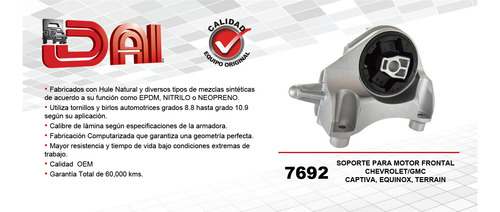 Soporte Para Motor Frontal Oem: 20840181 Dai 7692