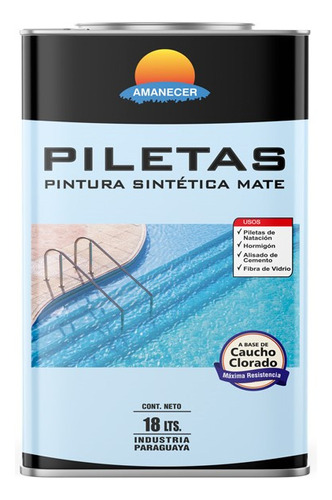 Pintura Para Piscinas Caucho Clorado Blanco 18 L