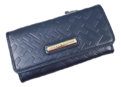 Billetera Tommy Hilfiger Mujer Azul Marino Con Logo