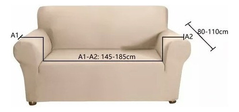 Funda Protectora Elástica Y Lavable Para Sofá De 2 Piezas