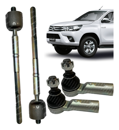 Kit Terminales + Axiales Direccion Hilux 2016-2021, Izq+der