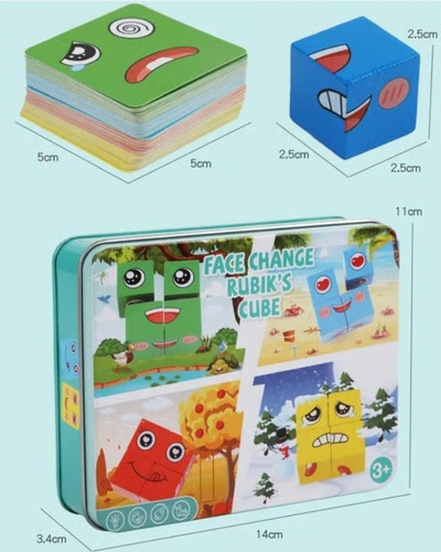 Juego De Mesa Puzzle Didáctico Bloques De Madera Expresiones