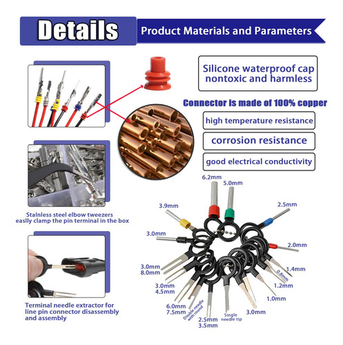 Kit Premium De Pasadores De Conector Automotriz 1-2.5 Mm