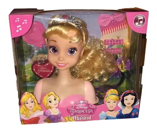 Cabeça de boneca para meninas, cabeça de boneca para pentear o cabelo com  acessórios para meninas, cabeça de boneca para cabelo e pentear maquiagem,  cabeças de boneca para cosmetologia para crianças 