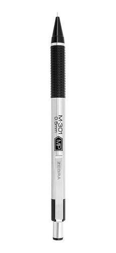 Zebra M-301 De Acero Inoxidable Lápiz Mecánico, Tamaño 0.5mm