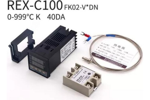 Controlador De Temperatura Digital Lcd Pid Rex-c100 + K