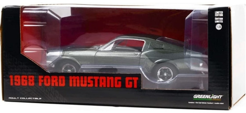 Greenlight 1:24 1968 Ford Mustang Gt Verde Caja Individual 