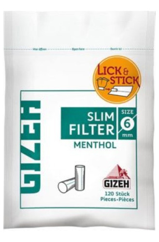 Filtro Gizeh Menta Con Pegamento X 120 Unidades