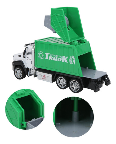 1:42 Escala De Basura Camión De Basura De Coche Papelera De