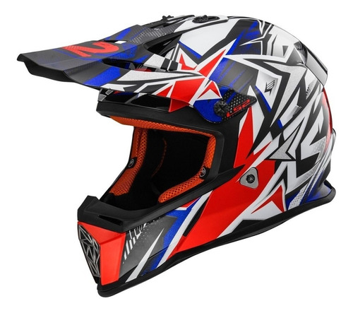 Casco Ls2 Niño Mx 437 Fast Mini Strong - Talle L (azul)