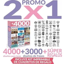 Comprar 2x1 3000 Vectores Frases +4000 Plantillas Sublimar Tazas