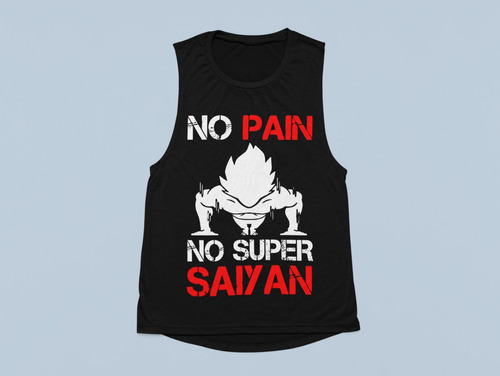 Musculosa De Dragon Ball Para Gym No Pain No Saiyan