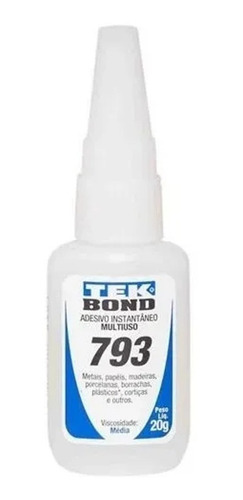 Super Cola Tek Bond 793 Instantânea 20g Postiça Acrigel