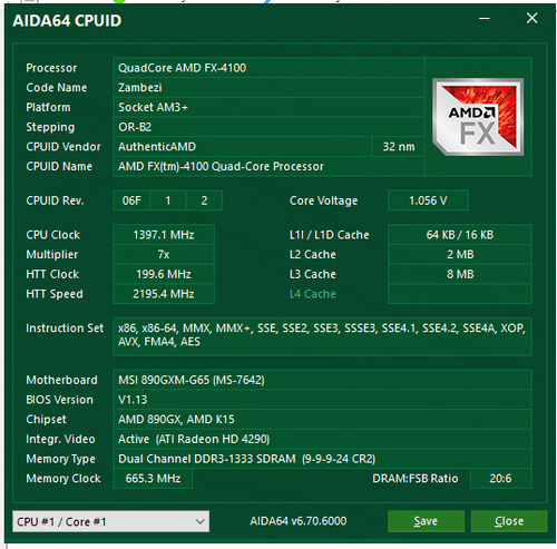 Processador Gamer Amd Fx 4100 4 Núcleos 3,6ghz Am3+ Oem (Usado)